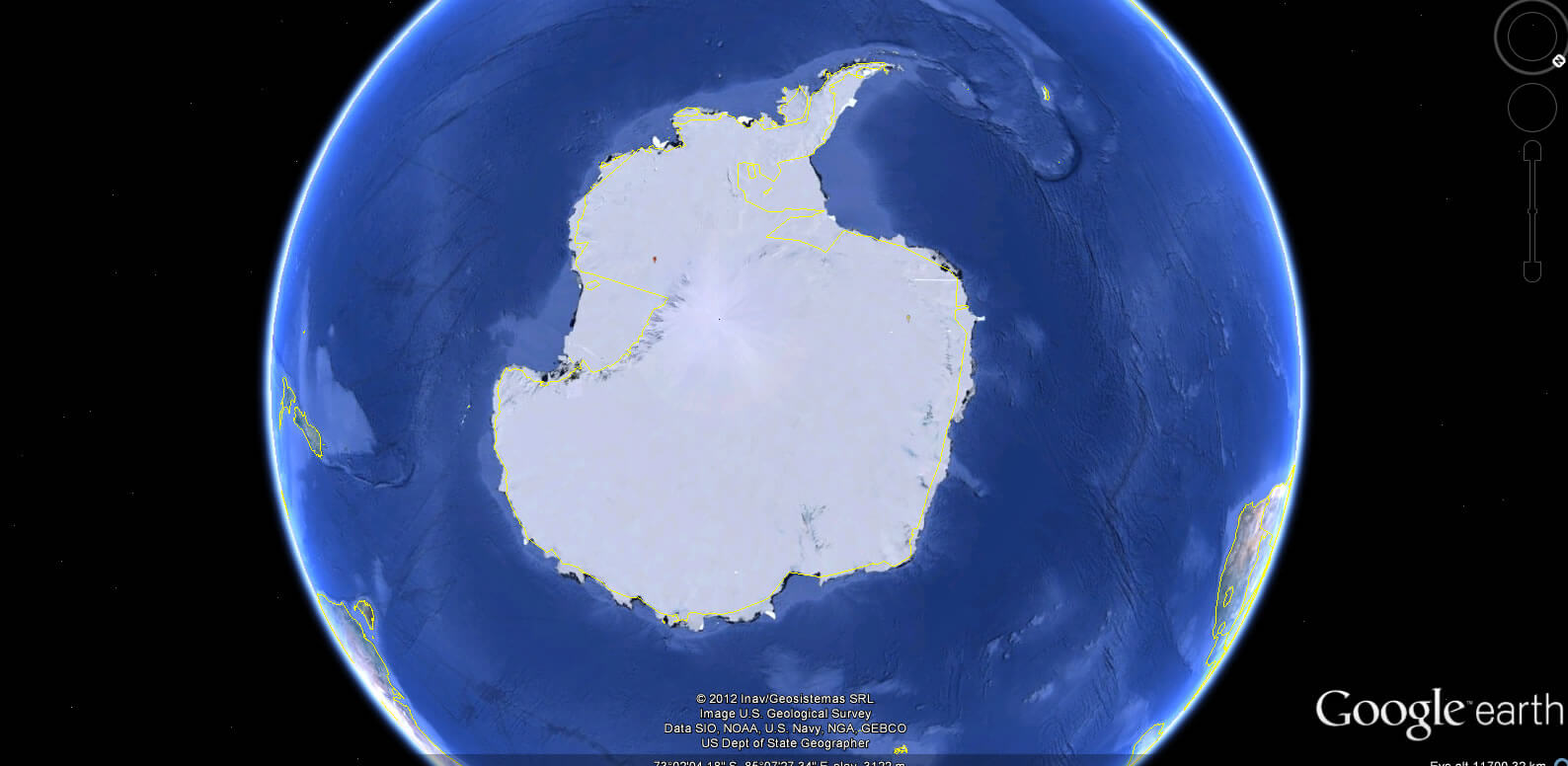 Antarctica Earth Map